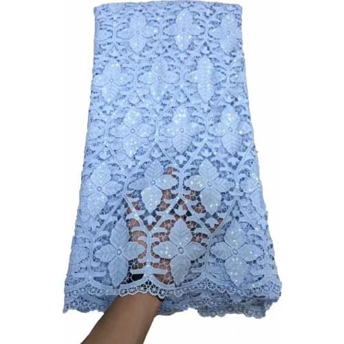 African Lace Fabric 2021 High Quality Guipure Lace Latest Nigeria Lace Fabrics French Cord Lace Fabric For Sewing 5Yards