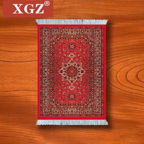 XGZ Large Mouse Pad Persian Carpet Laptop Gaming Pc Mechanical Keyboard Mousepad Edge White Tassel Rubber Table Mat for Pet