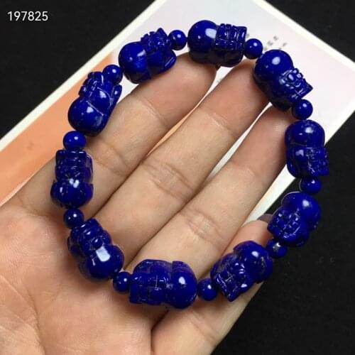 Genuine Natural Lapis Lazuli Beads Stone Pi Xiu Bracelet 10x15mm Women Men Love New Gift Stretch Crystal Charm Bracelet Jewelry