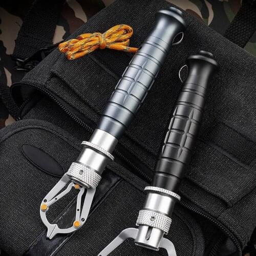 CAMEKOON 174g Lightweight Trigger Fishing Gripper Tackle w/ Weight Scale Ruler Portable Lip Fish Grabber Grip Professional Tool