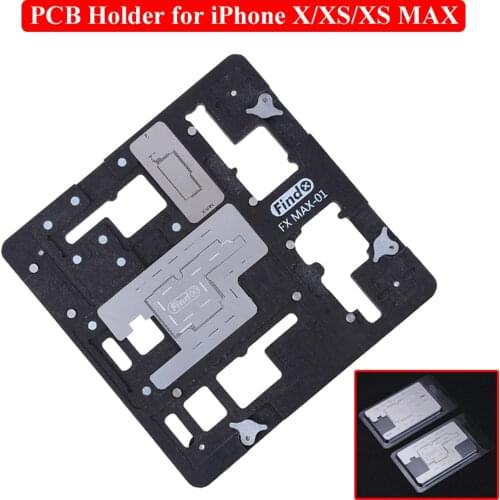 PCB Holder With BGA Reballing Stencil Kits for iPhone X XS XS MAX Motherboard Clamp Fixture Planting Tin Repair Tools Outils