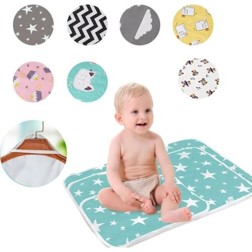 Baby Changing Mat Cartoon Cotton Waterproof Baby Sheet Changing Pad Table Diapers Urinal Game Play Cover Pet Mattress 45x35cm