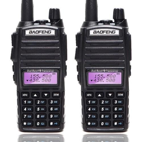 2pcs BaoFeng UV-82T Tri-Band Walkie Talkie ham 136-174Mhz 220-260Mhz&400-520Mhz amatuer handheld Two Way portable Radio uv-5r