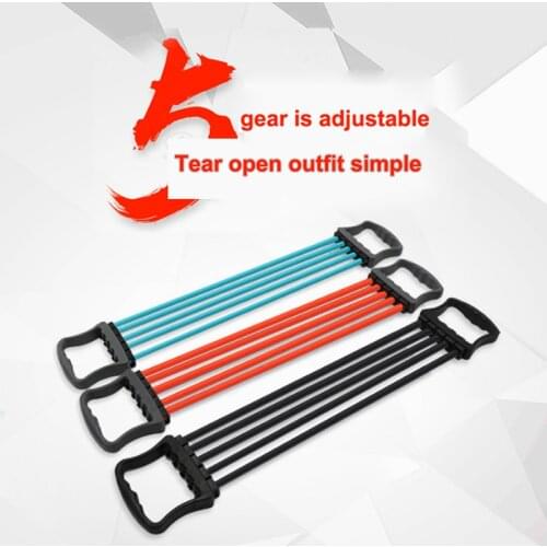 Chest Expander Rally Rubber Multifunctional Chest Expander Rally Yoga Exercise Five Tubes 5 Tube Rally Latex Tube