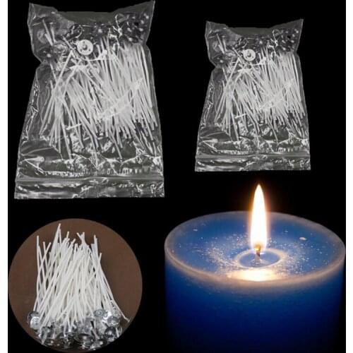 100pcs/set Original Smokeless Candle Wicks Soy Wax Core Household Woven Candle Core Kerosene Lamp Wax Line Wood Wax Core