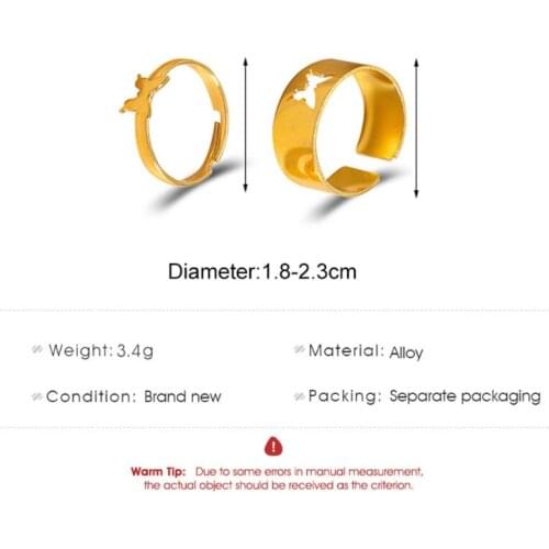 Butterfly Ring For Women Men Couples Matching Best Friend Trendy Promise Rings Set For Teen Girls Thumb Jewelry
