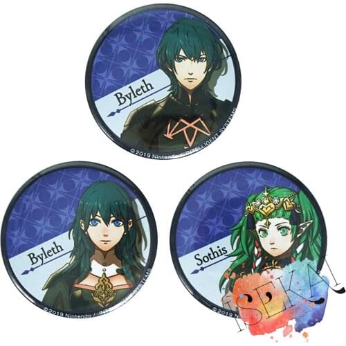 50mm Fire Emblem: ThreeHouses Anime Game Badge Byleth Sothis Metal Badge Brooch Pins
