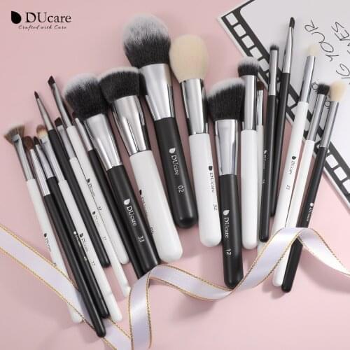 DUcare 20pcs Makeup Brushes Set Goat Synthetic Hair Foundation Powder Blush Blending Eyebrow Eyeshadow Make up Brush Tools