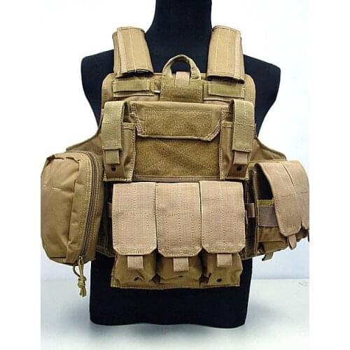 Molle Combat Strike Plate Carrier CIRAS Vest Coyote Brown/BLACK/OD