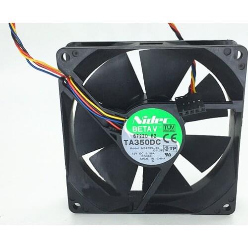Wholesale TA350DC M34709-35 9CM DC 12V 0.5A 4 Line 5pin PWM Winds Of Chassis Cooling Fan
