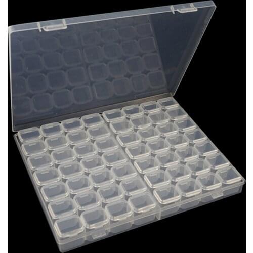 Transparent Container Storage Case Organizer Box Bead Rhinestone Crystal DIY Diamond Painting Drill 56 Grid 5D Jewelry Box