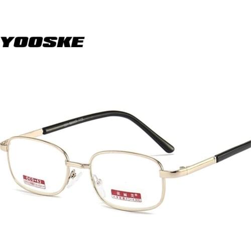 YOOSKE Metal Glass Reading Glasses Men Aspheric lens Farsightedness Eyeglasses for Women Presbyopia Glasses +1.0 1.5 2.0 2.5 3.0