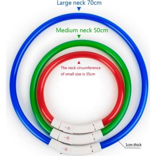 Led USB Dog Collar Pet Dog Collar Night Dog Collars Glowing Luminous Rechargeable LED Night Safety Flashing Glow #0 #8