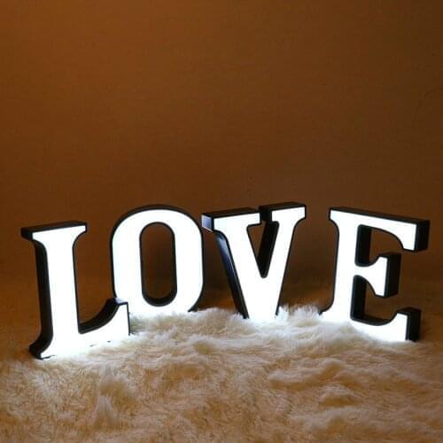 Luminous name Letter 18cm height Led Light 26 Alphabet Party Light Battery Romantic Wedding Decoration