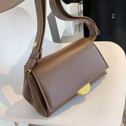 Vintage Square Armpit bag 2020 Fashion New High quality PU Leather Womens Designer Handbag High capacity Shoulder Messenger Bag