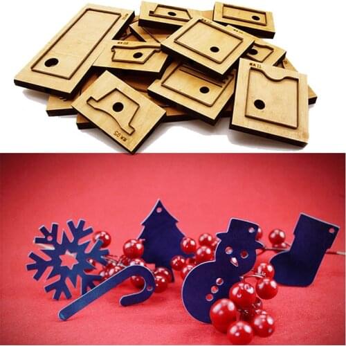 Japan Steel Blade Leather Knife Christmas series Leathercraft Hollow Punch Mould Template DIY Leather Tools Cutting Wood Dies