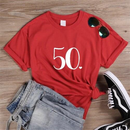 Fifty 51th Birthday Born In 1970 Lady Women Shirts Fashion Graphic Short Sleeve Top Tees O Neck Unisex Tshirts PLDX