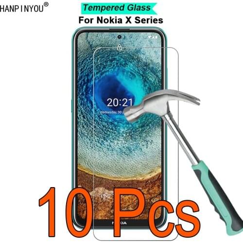 10 Pcs/Lot For Nokia X10 / X20 6.67" 9H Hardness 2.5D Ultra-thin Toughened Tempered Glass Film Screen Protector Guard