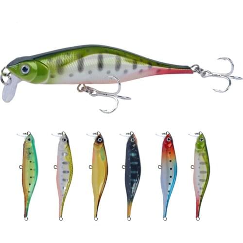 2020 New Sinking Minnow Quality Hooks 6# Hooks Artificial Bait Hard Wobbler Crankbait Pesca 100mm 12g Fishing Lure For Bass Pike