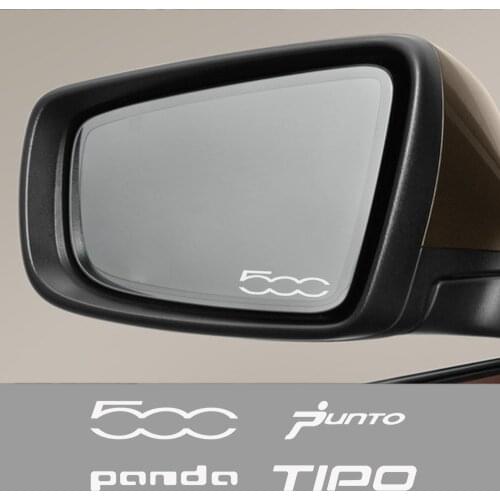 4PCS Car Styling Rearview Mirror Decoration Stickers For Fiat 500 Punto Panda Tipo Abarth Auto Trim Vinyl PVC Decals Accessories