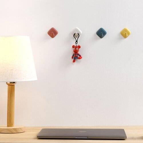 JSWORK 4Pcs Nordic Wall Key Holder Hooks Hangers Colgador Llaves Pared Crochet Mural Cuelga Mascarillas Towel