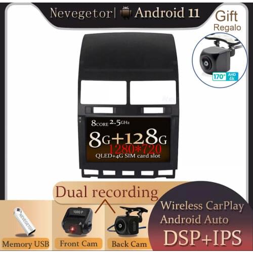 8G+128G For Volkswagen Touareg GP 2002 - 2010 Car Radio Multimedia Video Player Navigation GPS Android 11.0 No 2din 2 din dvd