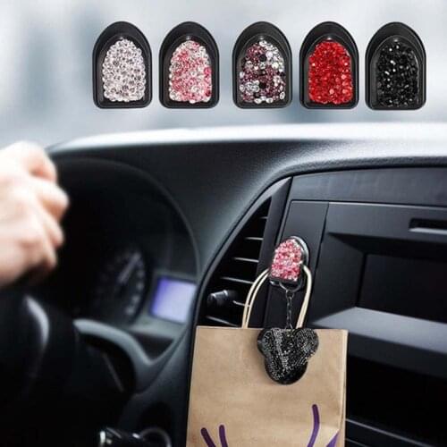 Car/Household Storage Hook Rhinestone ABS Material Hook Auto Parts Interior Decoration Storage Organizing for Hook on The Wall