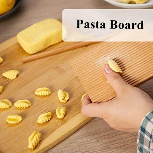 Beech Wooden Noodles Butter Table And Popsicles Easily Make Authentic Homemade Pasta Non-Stick Butter Pasta Board Gnocchi Roller