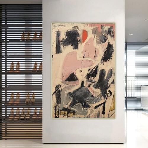 Citon Willem De Kooning《Valentine.1947》Canvas Oil Painting Artwork Poster Picture Wall Hanging Decor Home Living Room Decoration