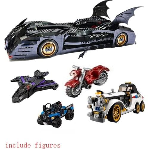 Decool bela Tumbler Movies Figures Batpod Batmobile Set Boy girl Building Blocks Kids Toys Bricks Christmas birthday Gifts