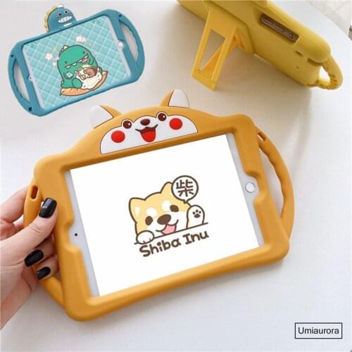 Kids Cartoon Cover for IPad 9.7 2018 2017 8th 7th Gen 10.2 2020 Mini 5 Air 2 3 4 10.9 Pro 10.5 11 2021 Case Silicone Stand Funda