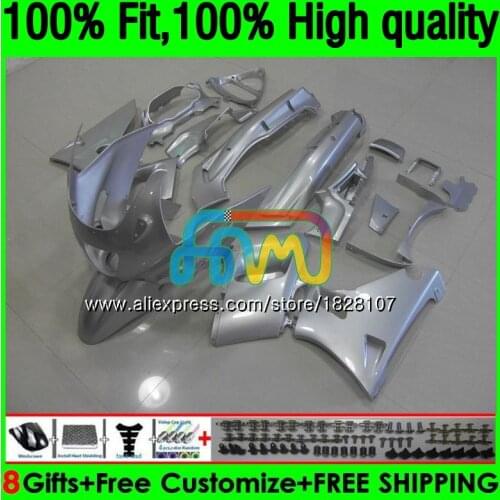 Injection For KAWASAKI ZZR-400 ZZR400 93 95 96 97 98 99 Gloss silver 154BS.28 ZZR 400 1993 1994 1995 1996 1997 1998 1999 Fairing