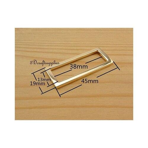 Rectangle Rings webbing Belt buckle alloy purse ring gold 1 1/2 inch 10pcs U129
