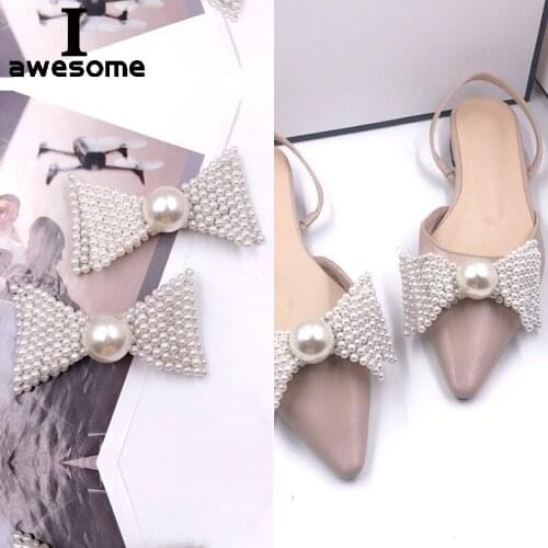 DIY Beautiful Beading Bow Knot Shining Bridal Wedding Party Shoes Accessories For High Heels sandals Boots Slippers Decorations
