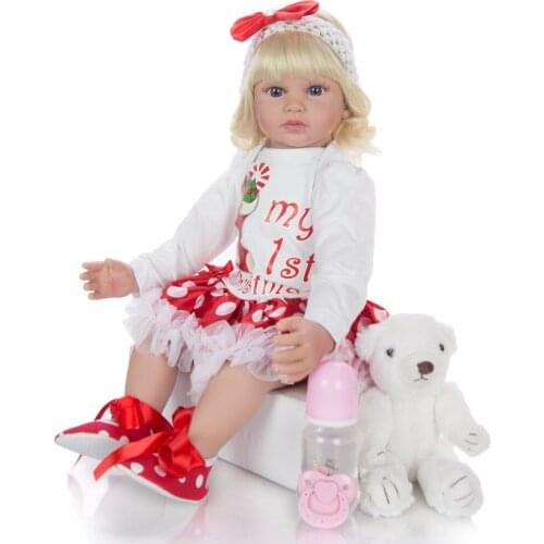 Reborn Toddler Baby Doll Toys 60cm very sweet Princess Girl Like Alive Bebe Girls Brinquedos Limited Collection children gift