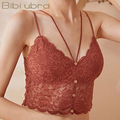 Summer French Full Lace Women Clothes Sexy Comfortable Girl Bras Tops Underwear Sleepwear Cup Triangle Thin Ladies Bra Lingerie