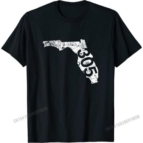 Miami Miramar Hialeah Area Code 305 Shirt, Florida Gift T Shirt Fitted Normal Cotton Men Tshirts Casual