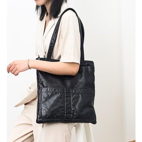 Fashion Women Bag Simple Tote Bag Womens Handbag 2021 High-quality PU Leather Female Ladies Shoulder Bags Purses