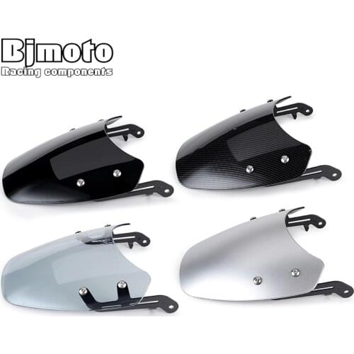 BJMOTO Motorcycle Adjustable Wind Screen Windshield with Bracket Accessories For Triumph Bonneville T100 T120 Thruxton 900