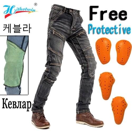 Aramid Motorcycle Pants Casual Men Motorbike Motocross Protective Gear Touring Moto Jeans Motorcycle Trousers Equipment Hi-04