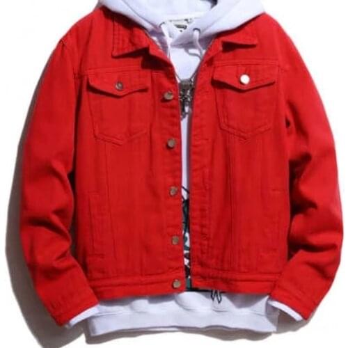 2019 Spring and Autumn plus size men denim jacket fat big denim top fat guy coat