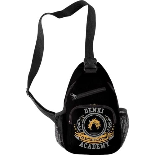 Denki Kaminari 3D Merch Mens shoulder bag messenger outdoor sports one shoulder chest daily picnic canvas messenger bag