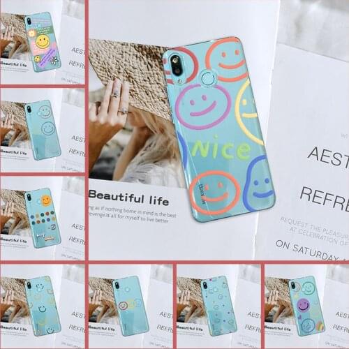For Huawei Nova 5 4 4E 3 3I 3E 2i 2 Lite Plus Case Silicone Soft Smile Face Cute Back Cover For Huawei Nova Smart Lite 2017
