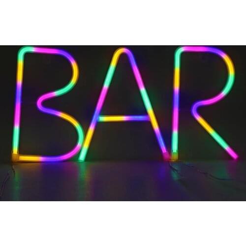 BAR Neon light Sign led DIY neon light letters home decoration light