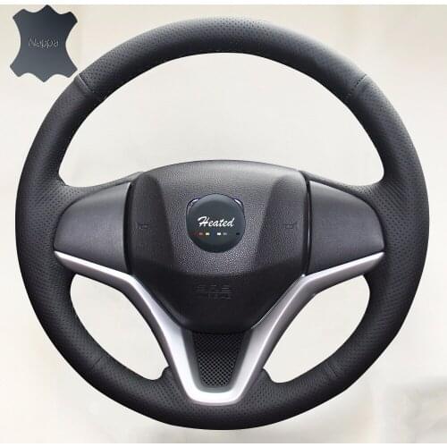 DIY Steering Wheel Cover for Honda Fit 2014-2019 City 2014-2019 Jazz 2014-2019 HR-V HRV 2016-2019 braiding on the steering wheel