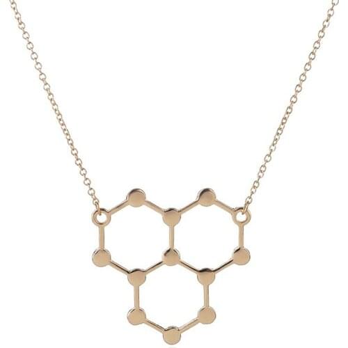 Wholesale Jewelry 10pc Ice Hydro Molecule Science Chemistry Pendants&Necklaces Unique Water H2O Molecule Necklace For Cute Women
