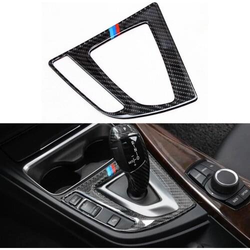 Carbon Fiber Interior Gear Shift Panel Overlay Cover For BMW F30 F31 F34 F32 F33 F36 320i 328i 330i 335i 340i 428i 430i 440i