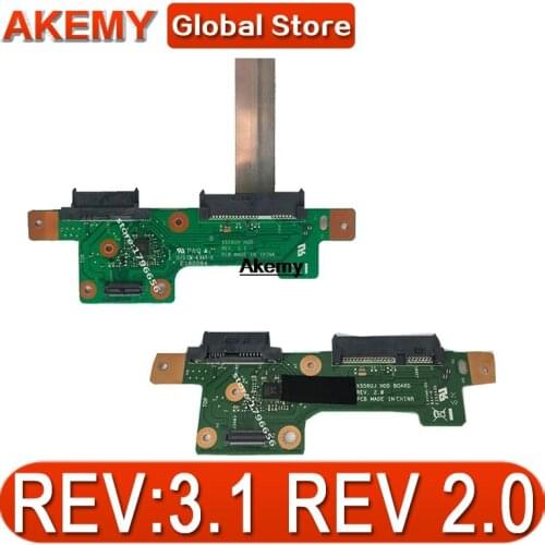 Akemy HDD BOARD For ASUS X556U X556UV X556UJ X556UV X556UB X556UA X556UF Hard disk board REV:3.1 REV 2.0 100% Tested Fast Ship