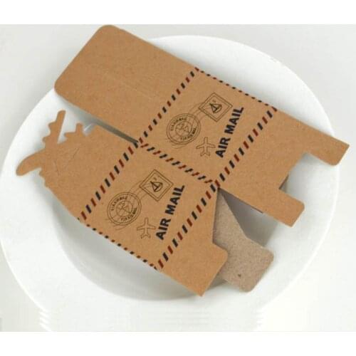 Festival supplies creative vintage khaki candy chocolate paper gift box for wedding birthday tea party favor decoration Wh