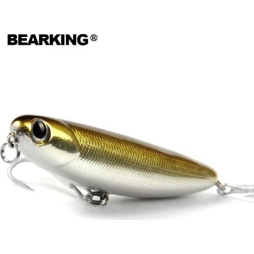 Retail 2016 good fishing lures minnow,quality professional baits 11cm 13g,bearking penceil bait topwater